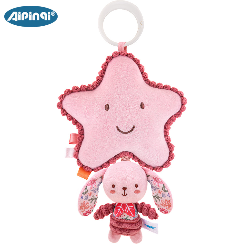 Aipinqi juguetes de campana para bebés juguetes de educación infantil estereoscópicos rosa juguetes de entrenamiento para bebés agarrar coche de entrenamiento colgar spot