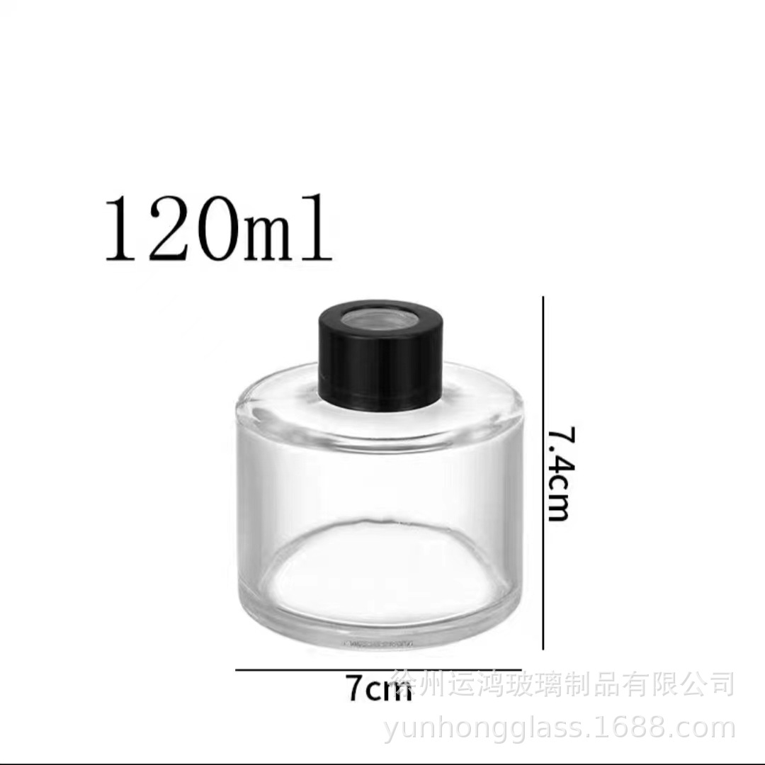 En stock botella de aromaterapia botella vacía taza de cera color botella cilíndrica color de ratán fragancia esmerilada botella vacía botella de perfume sin fuego