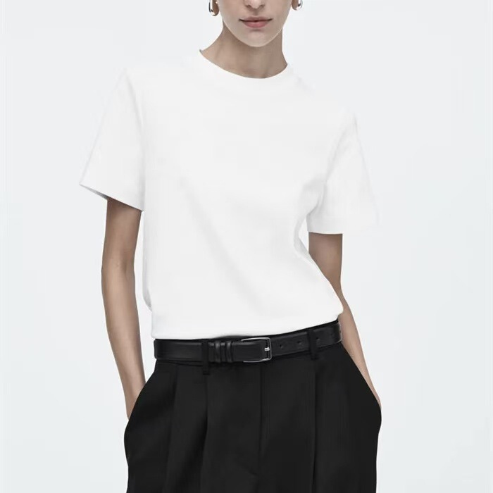 C*S Women's Clothing Round Neck Short Sleeve T-Shirt Solid Color Base Shirt Top 2026 Summer New Style 1325526013 C*S Women's Clothing Round Neck Short Sleeve T-Shirt Solid Color Base Shirt Top 2026 Summer New Style 1325526013