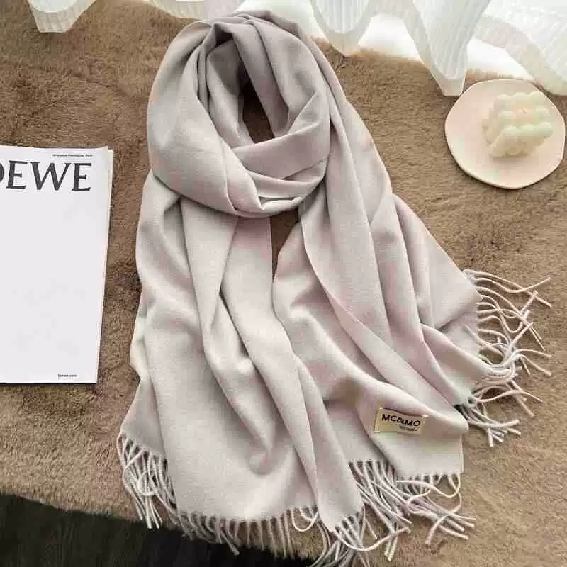 Colored winter scarf, red cashmere, keep warm universal cloak, increased thickness