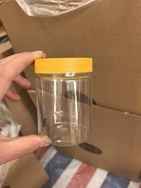 现货批发多规格透明塑料pet瓶零食蜂蜜密封塑料罐干果酱料收纳罐|undefined