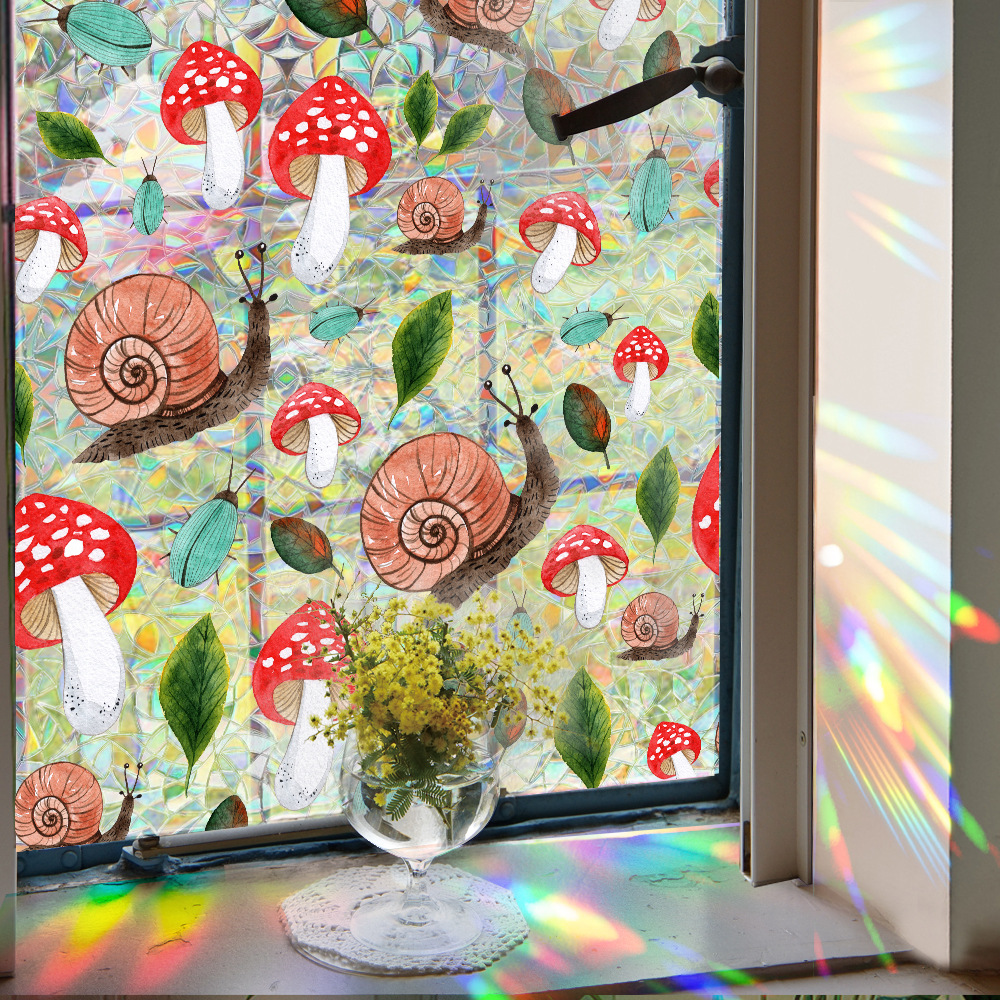 140g Weight Glass paster Home Textiles & Decor Type PVC Material Leaf Pattern Casual, Pastoral Style Casual Pastoral Leaf PVC Glass Paster Wall Art 147