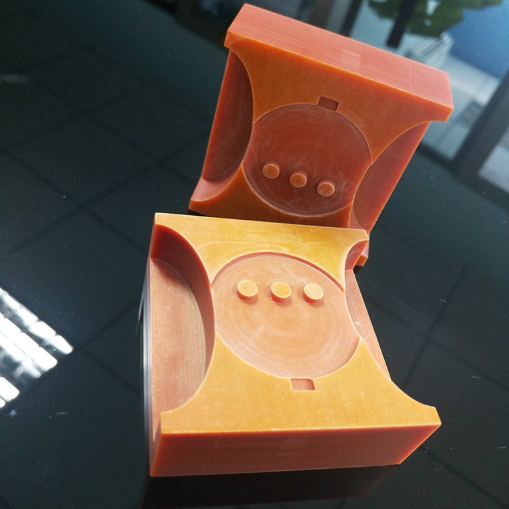 厂家批发酚醛层压胶木板治具雕刻绝缘板5mm按图加工橘红色电木板