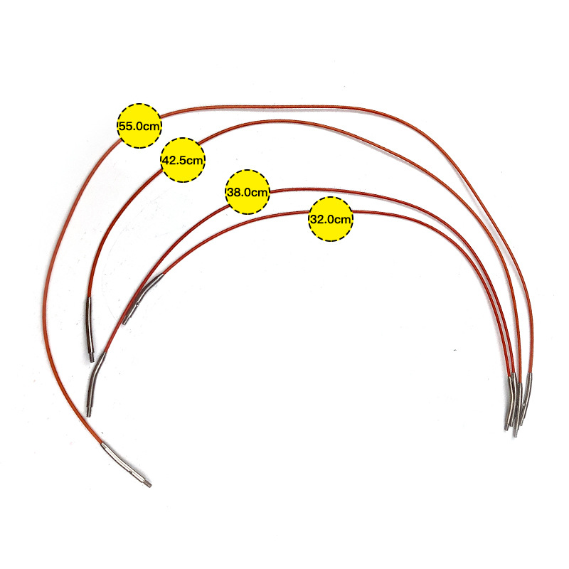 Suéter aguja herramienta de tejer cuerda desmontable Cambio de aguja anillo de bambú carbonizado aguja 13 pares conjunto con bolsa de accesorios
