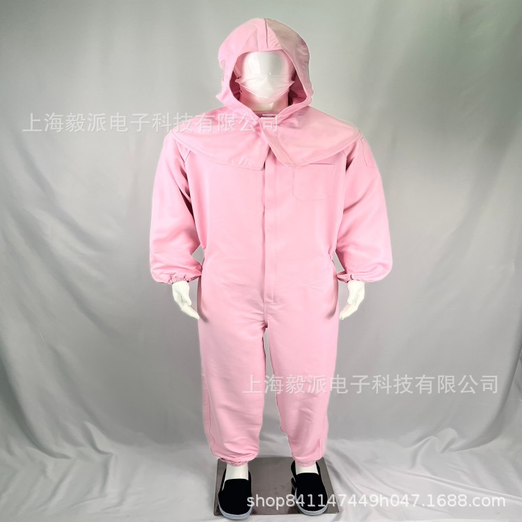 防静电连体服+披肩帽  食品行业工作服劳保服可定制ESDKIN