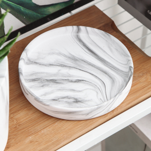 Nordic Ceramic Flower Pot Tray Water Tray Floor Mat Tray Bottom Tray Green Plant Ins Style Indoor and Outdoor Balcony