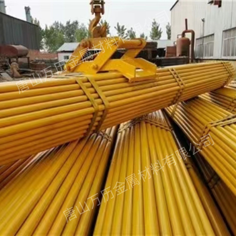 黄漆架子管建筑工地红白漆架子管防护48喷漆脚手架钢管空心圆管