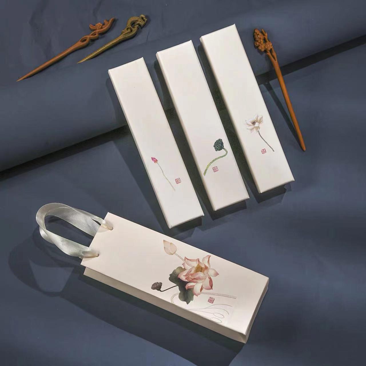 Hairpin jewelry gift box hairpin hairpin ancient style hair accessories packaging box necklace exquisite jewelry high-end gift storage box