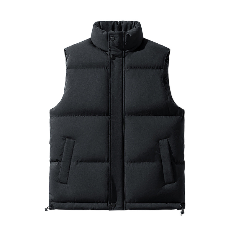 M-8XL tallas grandes invierno nuevo chaleco hombre y mujer con cuello alto acolchado de algodón * 998
