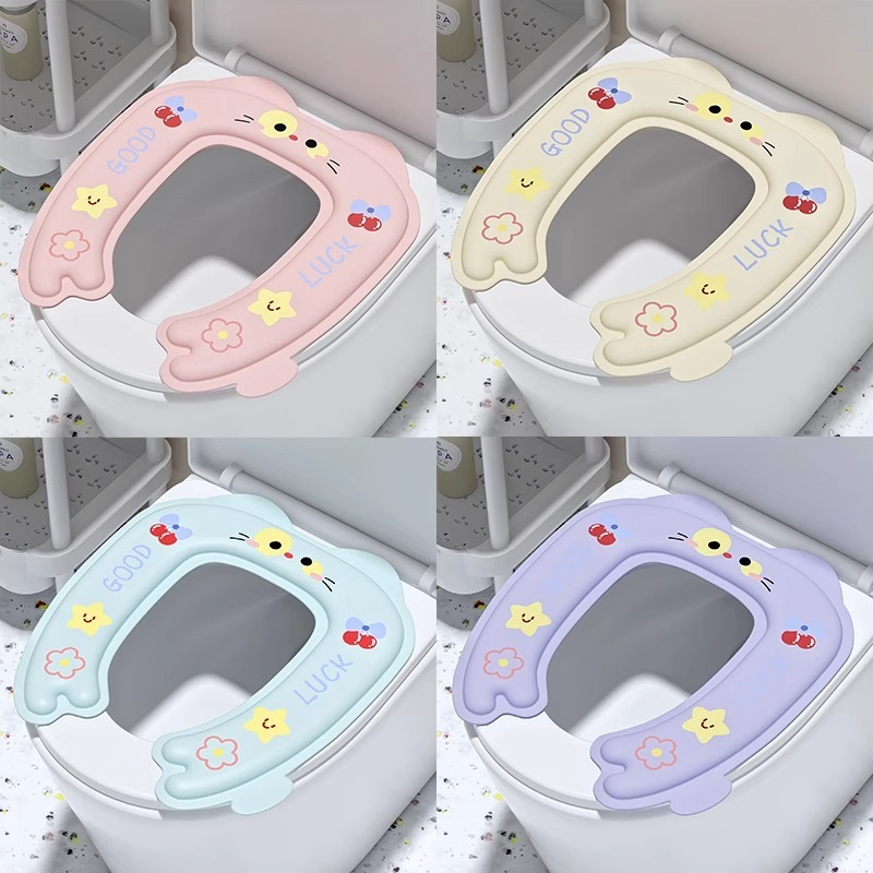 トイレマット 2025 新防水無洗浄四季ユニバーサル粘着便座夏のトイレ家庭用シートクッション|undefined