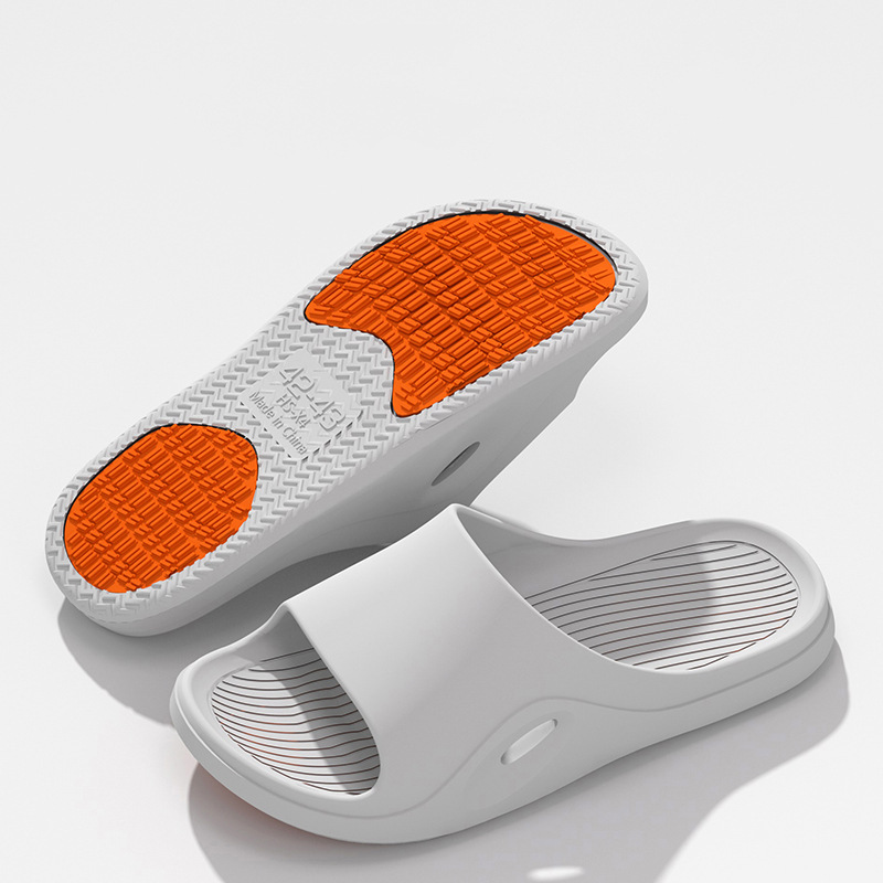 Non-slip slippers female summer indoor pregnant women elderly bathroom thick bottom lovers home can wear breathable men's slippers wholesale