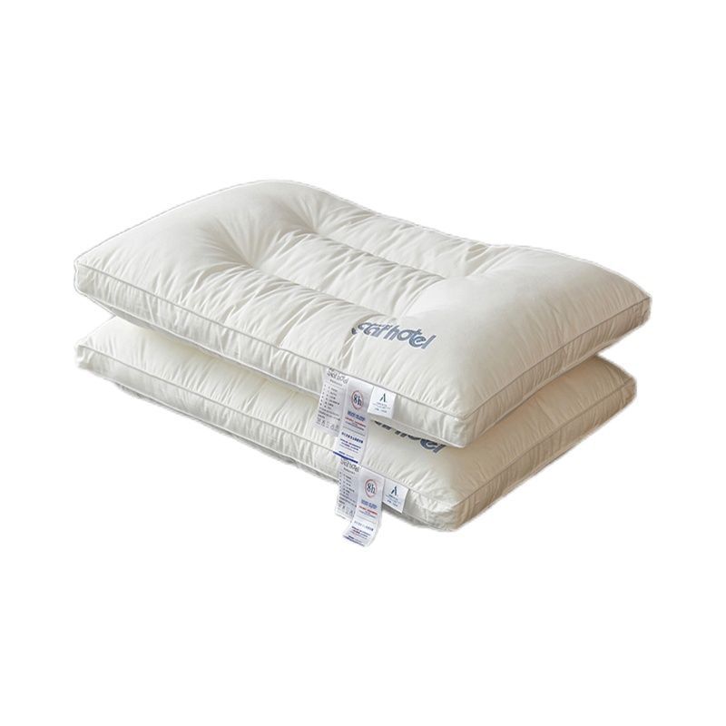 Almohada de algodón, núcleo de almohada, protección cervical en el hogar, ayuda a dormir, dormitorio de estudiantes, almohada de hotel individual, par de algodón