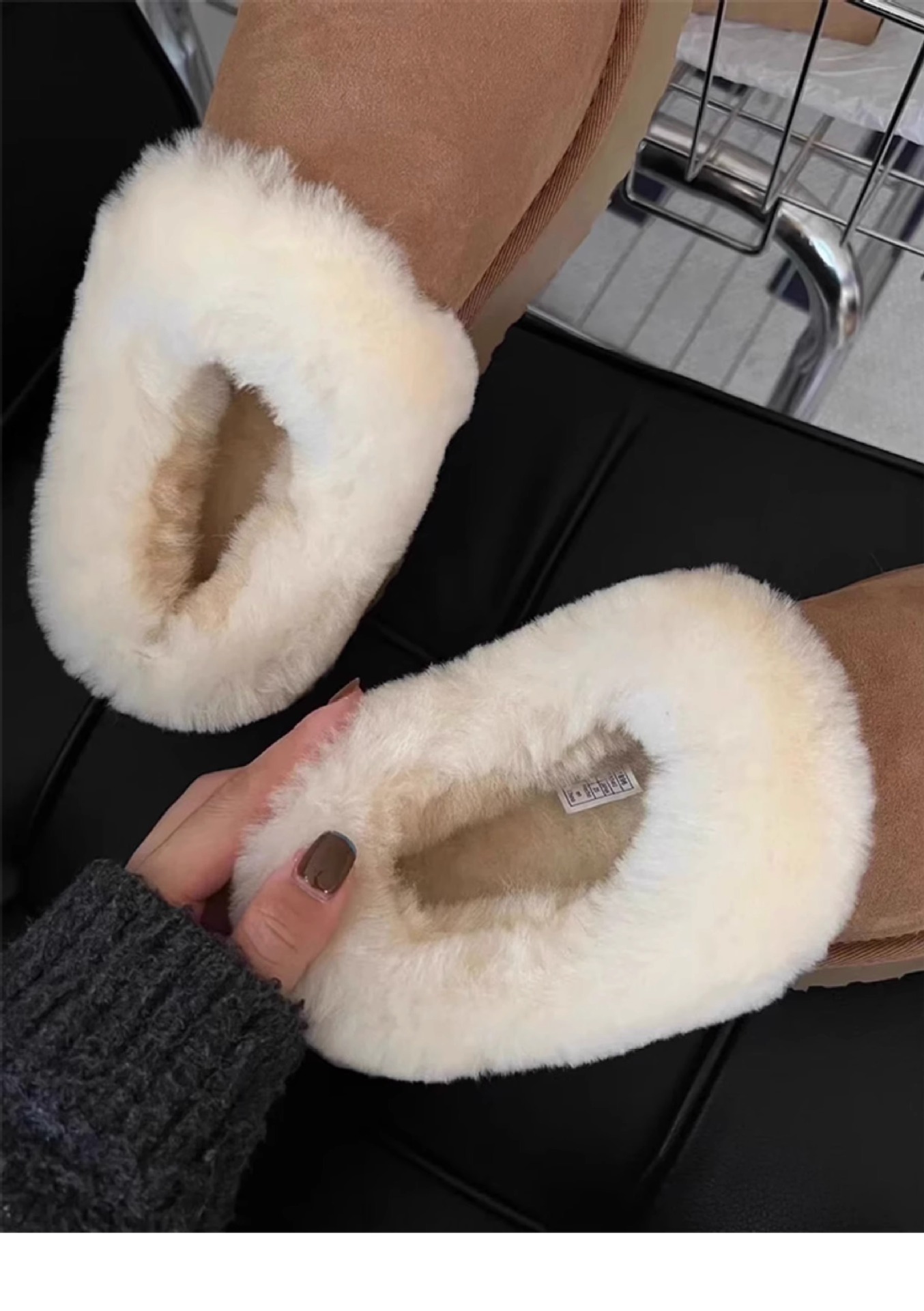 Autumn Winter Women's Ankle Boots With Thick Sole And Fur Lining_voghion.com