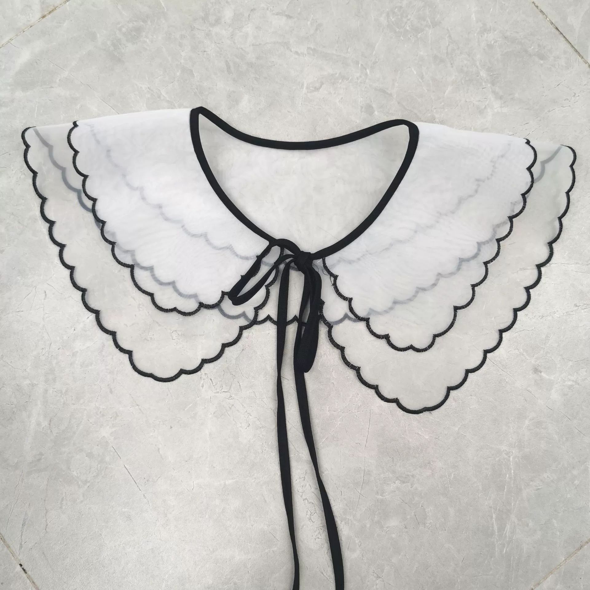 Una variedad de viento dulce blanco bordado de encaje falso diseño de lazos de vestidos de artefactos universales decoración de camisa al por mayor image 6