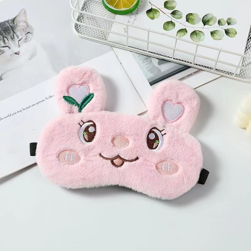 Nuevo sueño sombreado chica dormir especial máscara de ojo estudiante máscara de ojo aliviar la fatiga ocular conejo oso monstruo