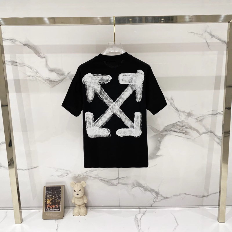 Off Correct Version Summer Hot Item Ow Graffiti Hand-Painted Letter Arrow Round Neck Short-Sleeve T-Shirt for Men and Women, One Piece Shipped Off Correct Version Summer Hot Item Ow Graffiti Hand-Painted Letter Arrow Round Neck Short-Sleeve T-Shirt for Men and Women, One Piece Shipped