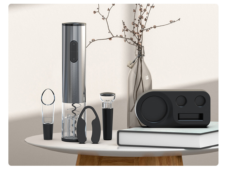 电动开瓶器 USB充电款干电池款金属不锈钢材质全自动开酒器详情14