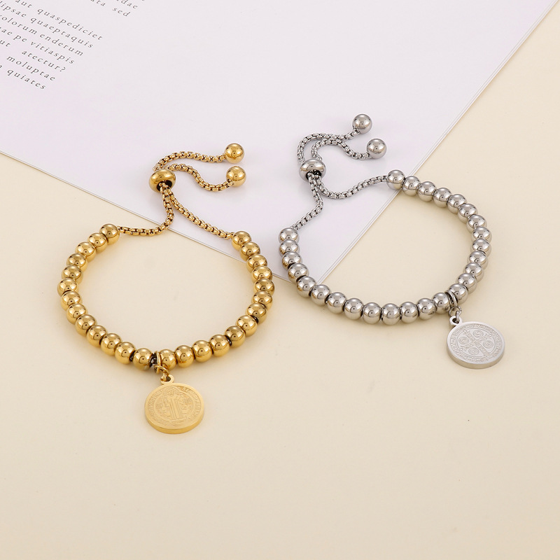 Fashion Geometric Titanium Steel Gold Plated Gold Plated Bracelets display picture 4