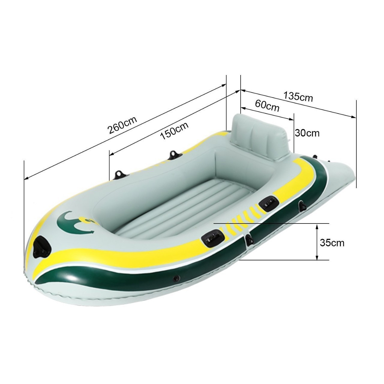 Factory cross-border new PVC inflatable boat, small inflatable motorboat, outdoor water canoe, inflatable floating boat 4