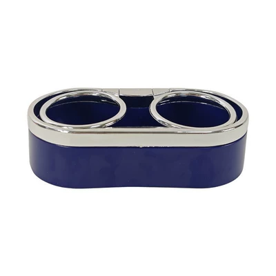 Car cup holder/beverage holder Tea Cup Drag One-Point Two - electroplated-cover-blue-car-water-cup-holder
