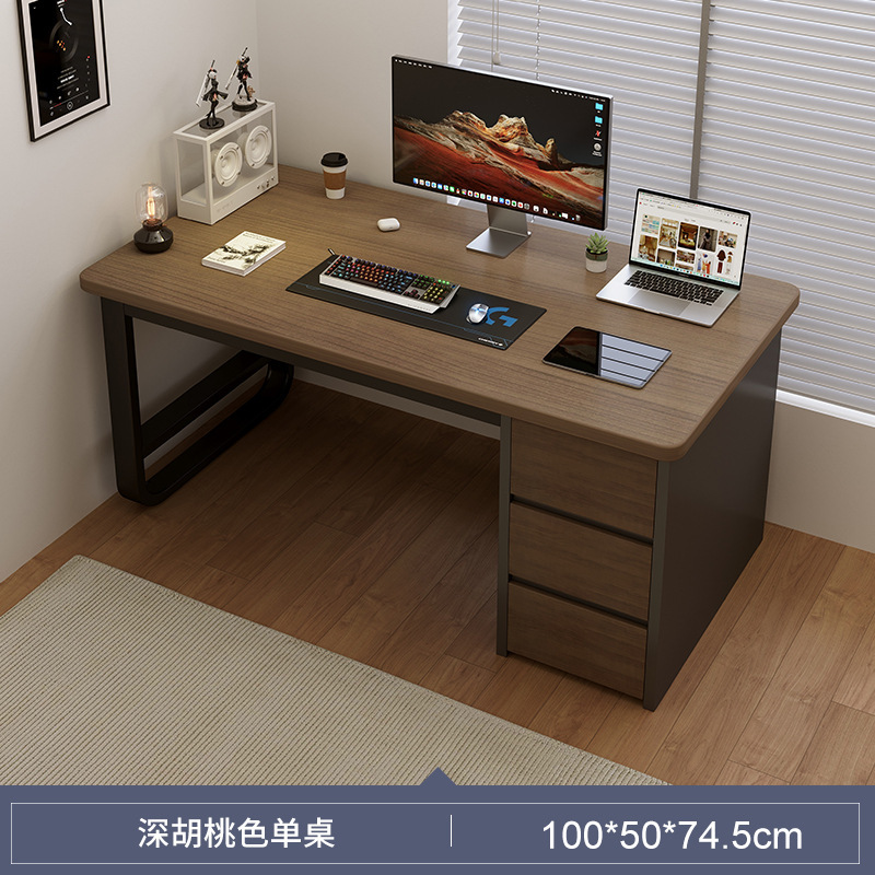 Escritorio para computadora de escritorio para oficina, escritorio simple y moderno con cajón, escritorio para el hogar, escritorio para el hogar, banco de trabajo