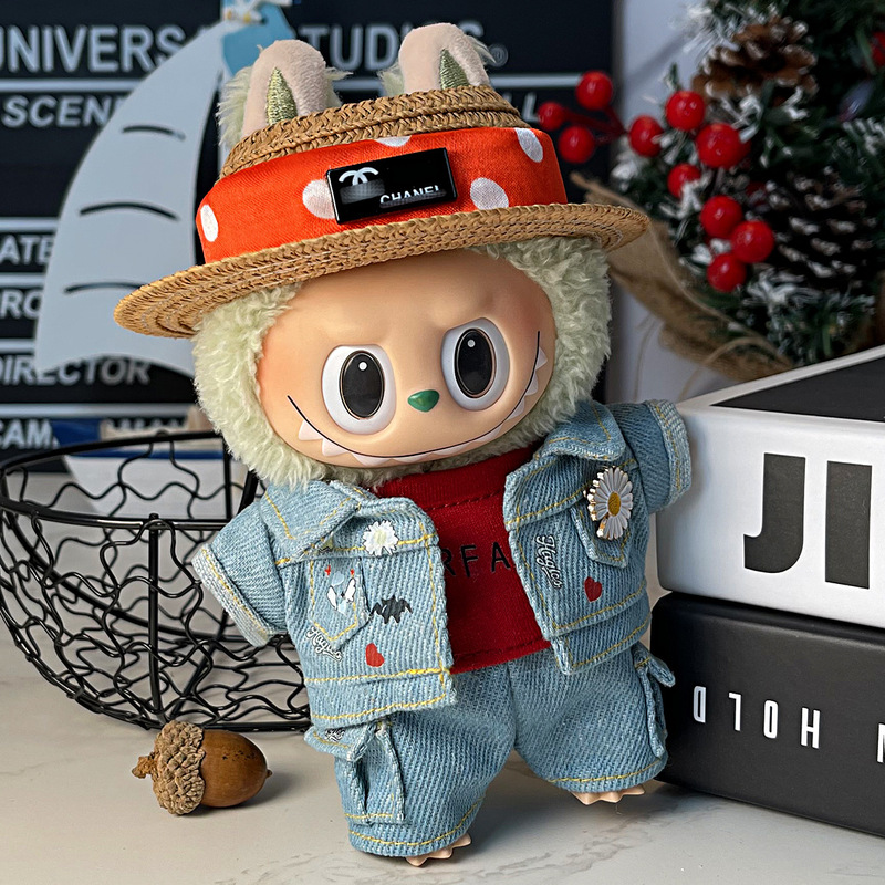 仅衣服适用小布labubu娃衣服套装一二三代坐坐派对17cm挂件衣服装|undefined