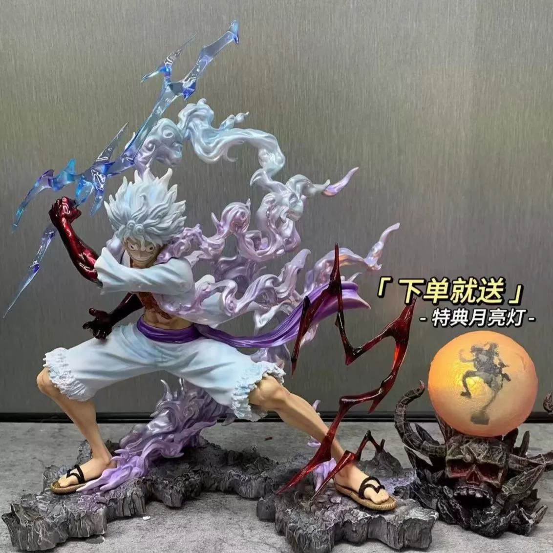 Фигурка One Piece Пять уровней Солнечный Бог Подмигивающий Молния Ника Луффи, мультяшная игрушка-модель, украшение