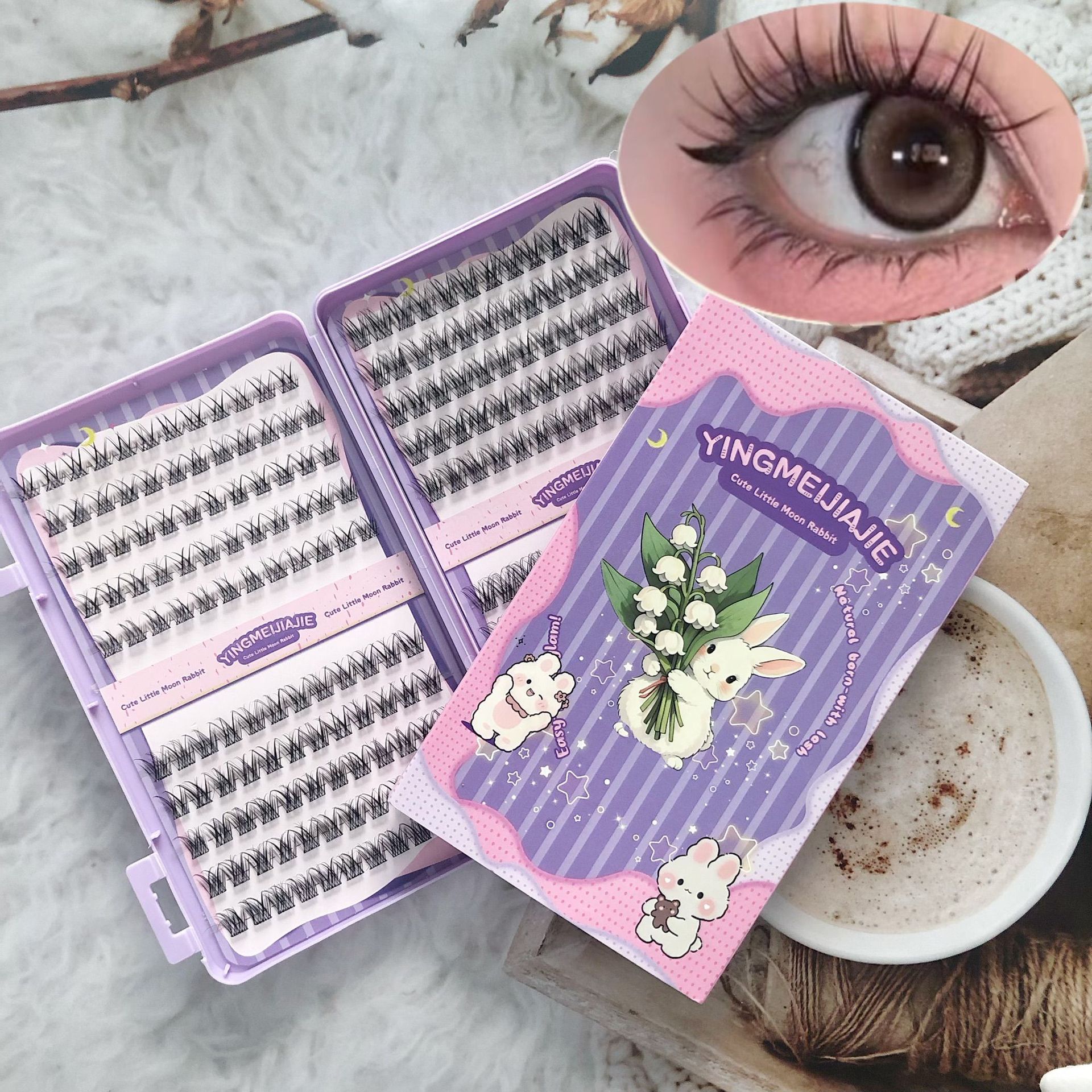 Las pestañas falsas transfronterizas de gran capacidad sin pestañas, libros de animación de pestañas, pestañas falsas sin pegamento, pestañas europeas y estadounidenses densas.