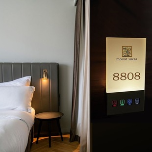 Hotel Luminous Door Card Apartment Chess and Cards Room Hotel Room Number Tea Restaurant School Number Plate with Light Electronic Door Plate