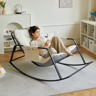 Rocking Chair Single Double Chair Sofa Chair Living Room Lounge Chair Balcony Adult Leisure Internet Celebrity Rocking Chair Lazy Sofa Rocking Chair