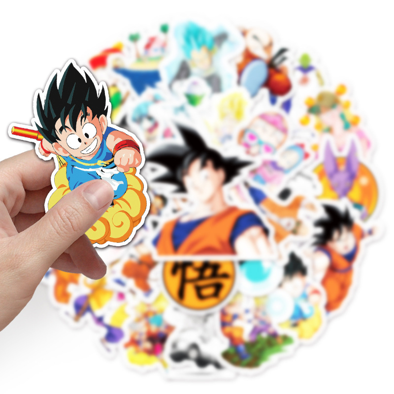 50 Cartoon Dragon Ball Anime Personality Graffiti Stickers Laptop Car Trunk Decoration Stickers