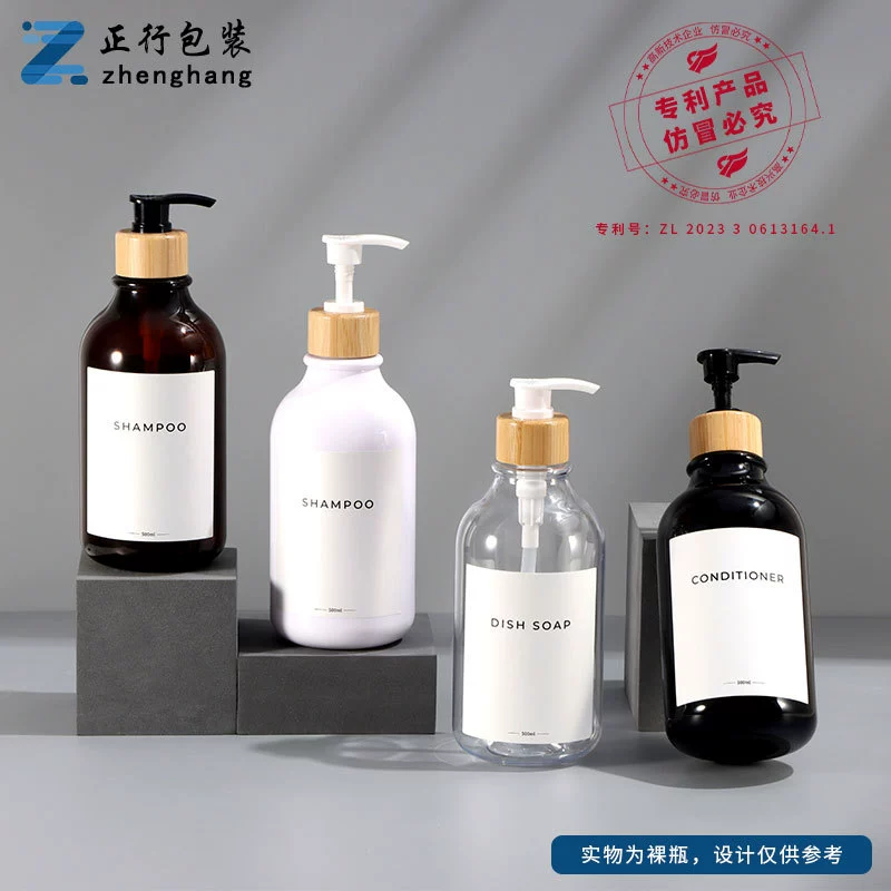 В наличии: пластиковая бутылка-дозатор для геля для душа, 500 мл, ПЭТ, с круглыми плечиками, пустая; флакон для шампуня, 300 мл.