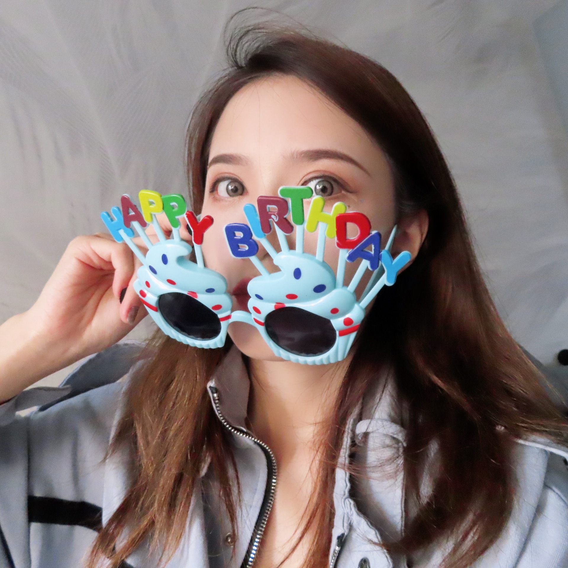 Gafas de Fiesta con Letras de Plástico ABS y AC Decorativas para Cumpleaños