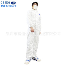 现货速发TYPE 5-6防护服sms 65g白色隔离服医院海关机场工作服