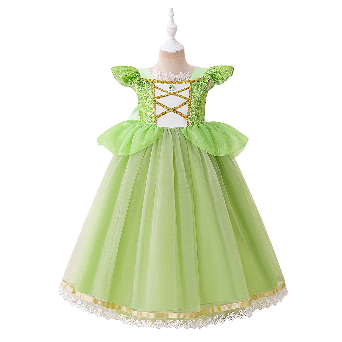 Rapunzel vestido cos vestido vestido vestido de niña vestido de belleza durmiente image 8