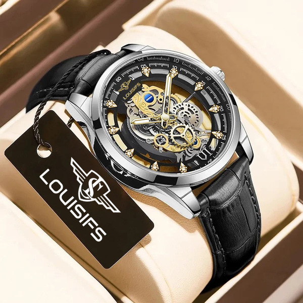 double-sided mechanical quartz waterproof men's watch