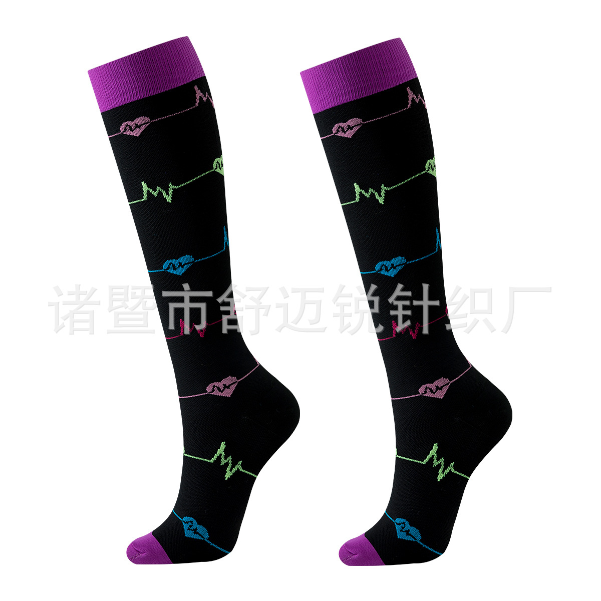 Electrocardiograma estilo doctor compression socks calcetines de compresión nueva fábrica de calcetines de compresión