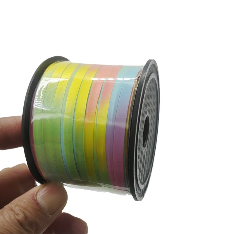 Venta al por mayor 100 tamaño simple láser ajuste Arco Iris globo cinta plana
