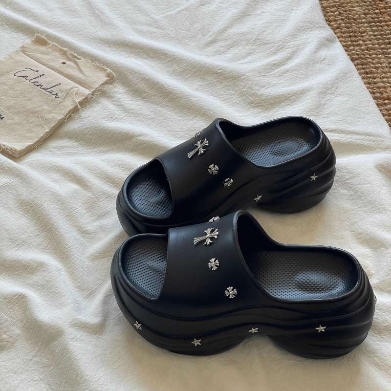 甜酷厚底拖鞋女外穿2025新款夏季小个子松糕凉拖鞋轻便防滑一字拖