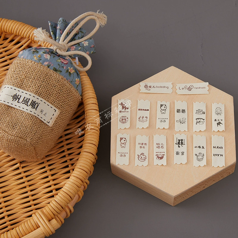 Чисто хлопковая нашивка с фирменной тесьмой, ярлык DIY для детской одежды на воротник, хлопковый ремешок с печатным ярлыком, отметка складки