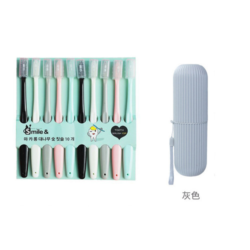 Japanese style macaron ice cream toothbrush fine soft bristles household toothbrush adult male and female couple combination set wholesale
