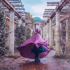 闪亮钻石绒万圣节斗篷圣诞节披风加厚单层防寒披肩舞台表演演出服