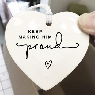 Cross-Border Acrylic White Love Pendant Christmas Tree Decoration