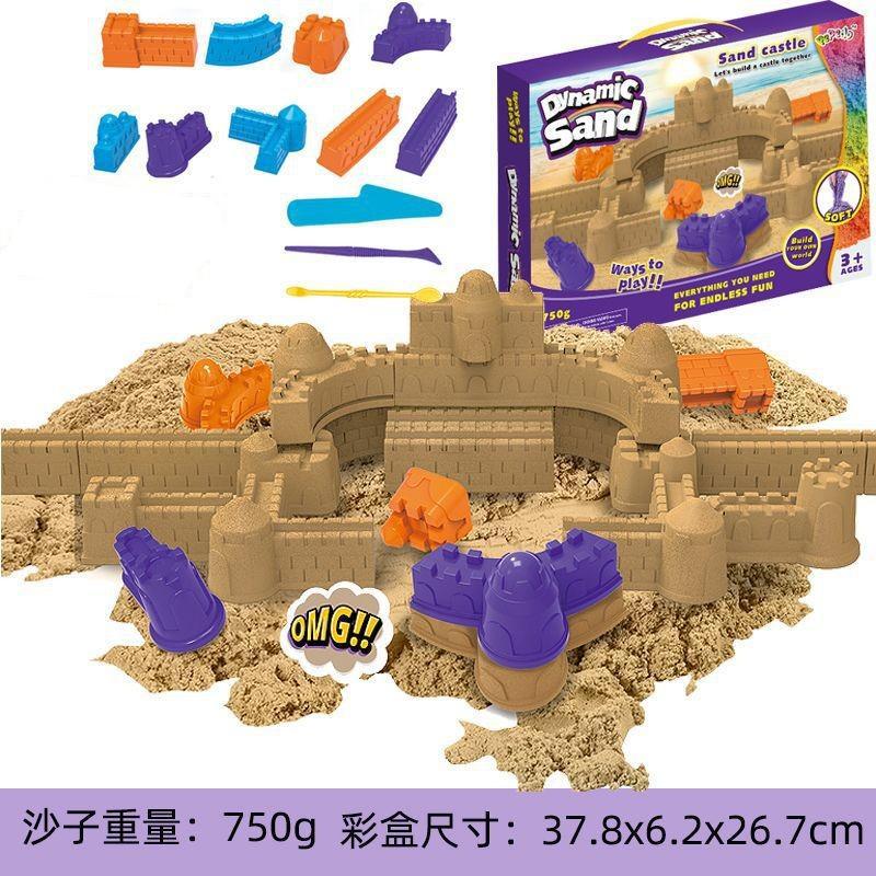 Set de construcción con arena espacial, castillo y accesorios para juego infantil educativo