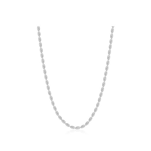 Minimalist style 925 sterling silver necklace for women, shiny simple and versatile Xiaomi beads, fashionable and personalized Korean Fansen collarbone chain