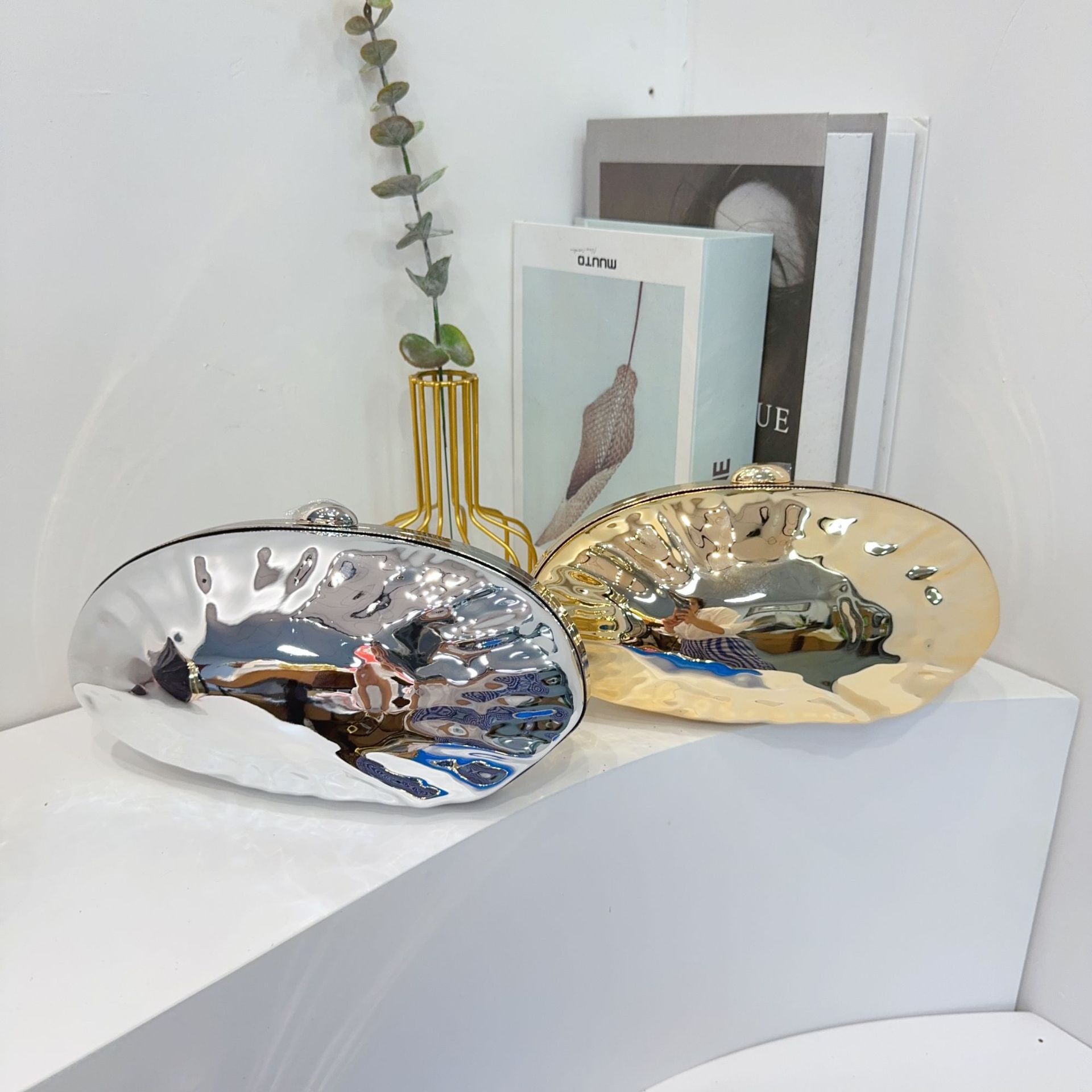 Bolsas de cena transfronterizas bolsas de mano de dama bolsas de bloqueo de mármol bolsas de acrílico bolsas de cadena huevo de ganso bolsas de cena