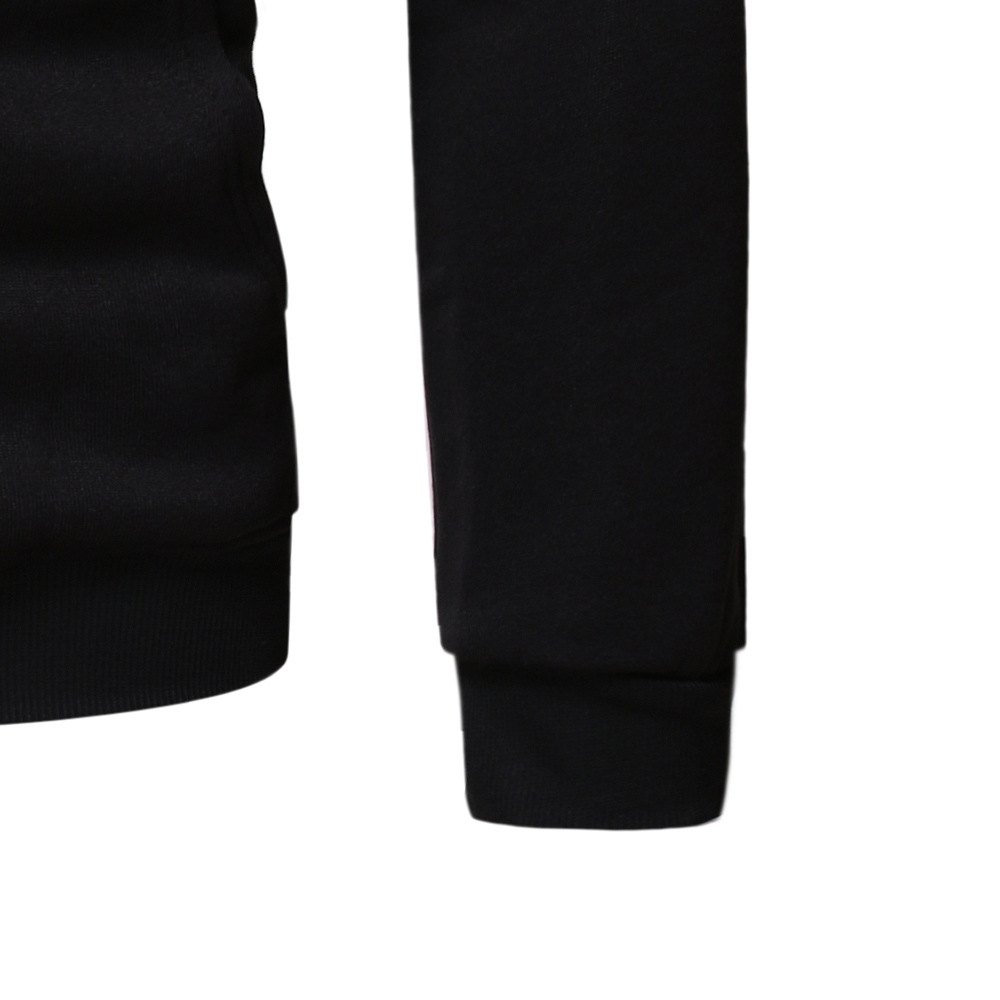 Men's Clothing autumn and winter men's clothing 3 color splicing pullover hooded casual men's sweater jacket_desvips.com