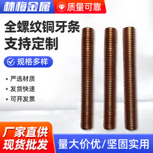 全螺纹铜牙条铜丝杆黄铜牙条铜全牙螺杆螺丝杆M5 M6 M8 M10 M12
