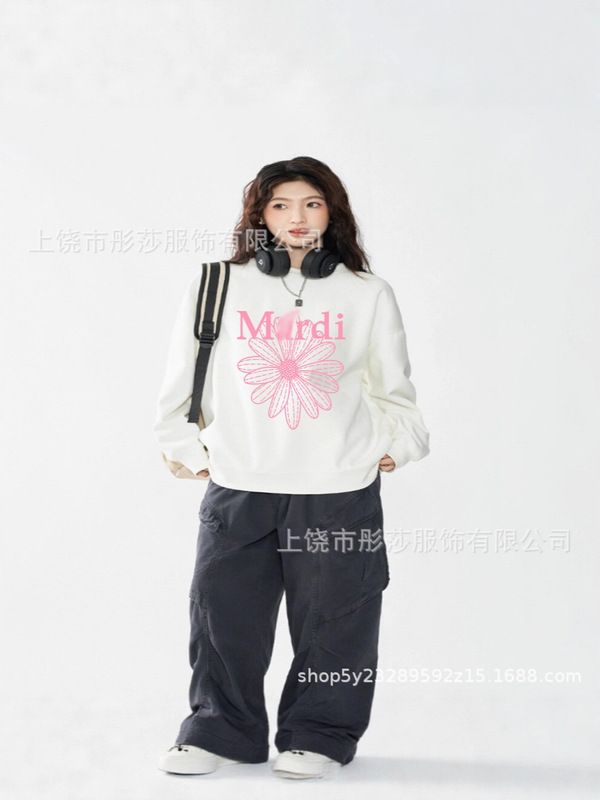 2025新款时尚韩国Mrdi卫衣金高银明星同款小雏菊多花腊肠狗上衣|undefined