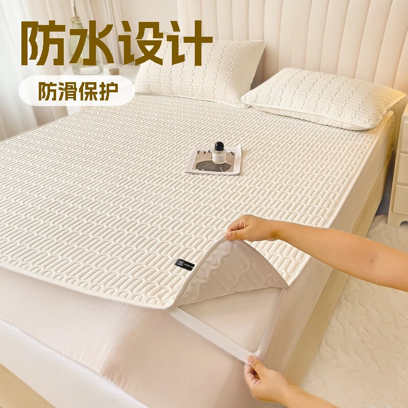 Cross-Border Waterproof Mattress Pad, Four-Season Bed Protector, Quilted Cotton Bed Sheet, Non-Slip Protective Pad, Bed Cover, Foreign Trade Wholesale Cross-Border Waterproof Mattress Pad, Four-Season Bed Protector, Quilted Cotton Bed Sheet, Non-Slip Protective Pad, Bed Cover, Foreign Trade Wholesale